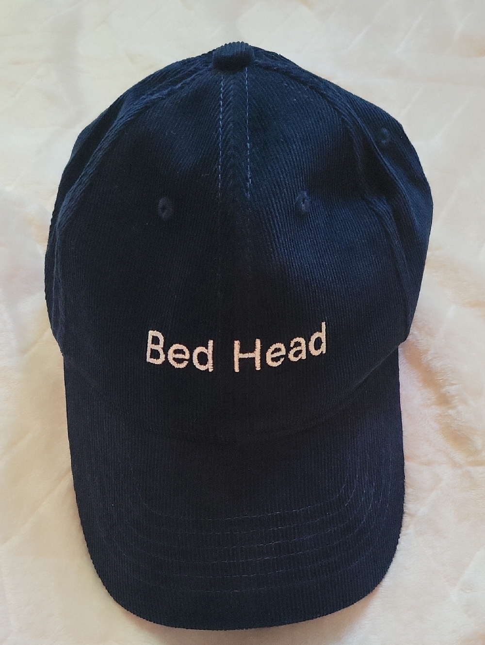 Bed Head Navy Corduroy Baseball Cap